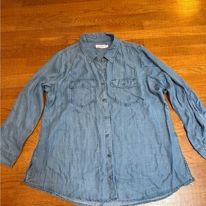 Women's Blue Button Down Shirt